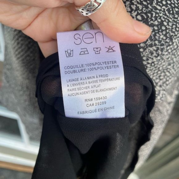 Sen BLACK SNAKE ASYMMETRICAL DRESS Size Medium, VIP RUNWAY DRESS, MSRP $1000+ - Picture 8 of 12